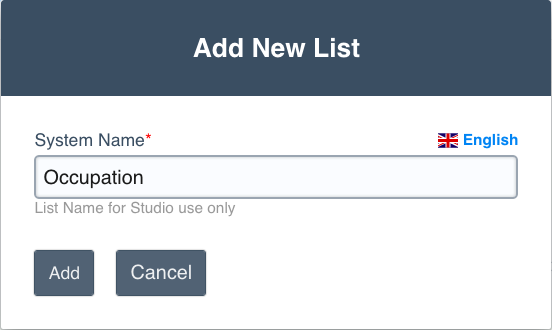 Create predefined list for forms in UNA